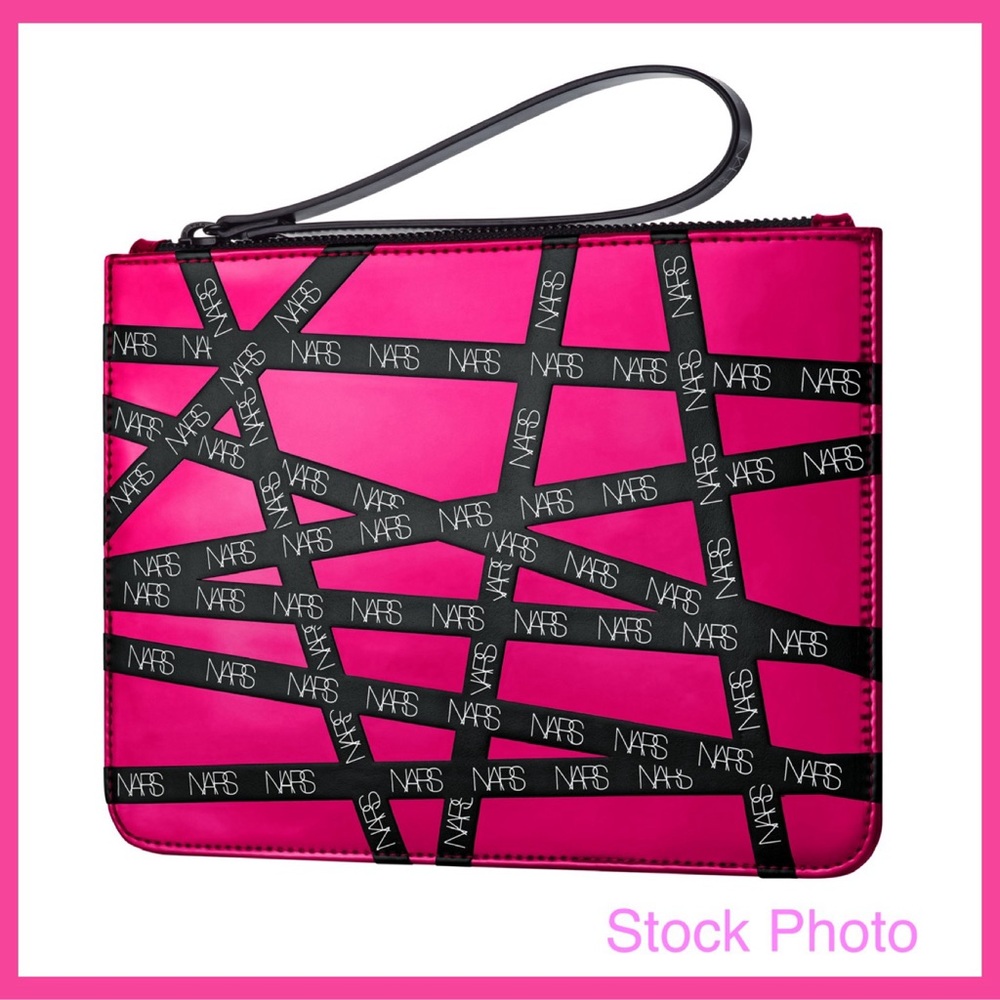 NARS Hot Pink & Black Cosmetics Bag Holiday Pouch makeup 2021 New condition